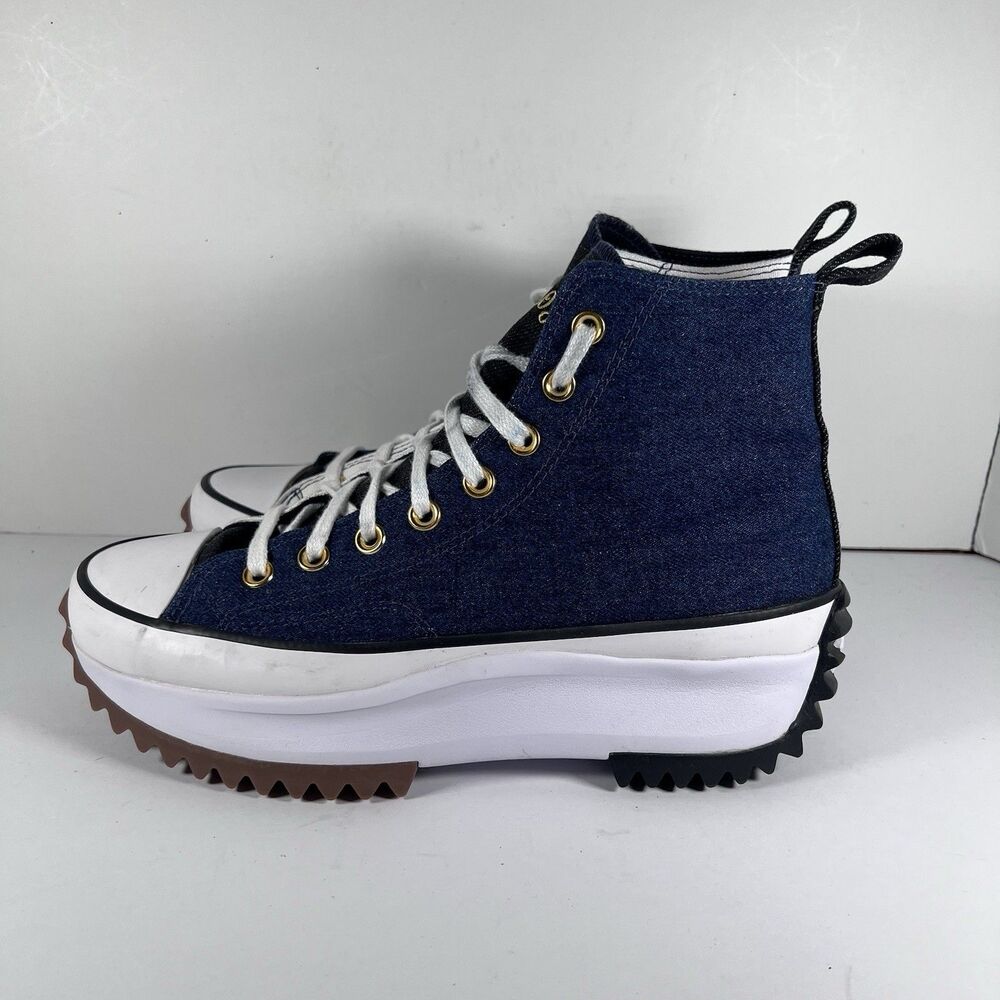 Converse by You Run Star Hike 2 Tone High Top Custom Shoes Sneakers Womens 9.5 - Picture 3 of 8